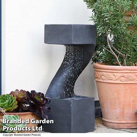 Serenity Spiral Rainfall Water Feature with Planter