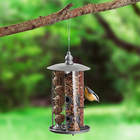 Kingfisher Metal 3 In 1 Suet Fat Ball Seed And Nut Feeder With