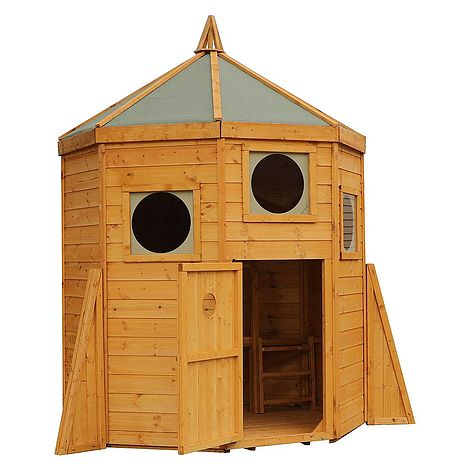 wooden rocket playhouse