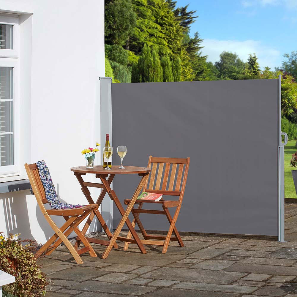 Retractable Garden Side Awning - Grey 160x300cm | Van Meuwen