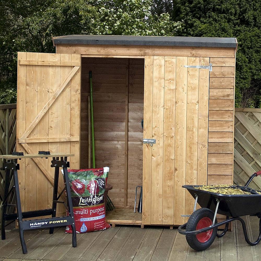 6 x 2' 6 Value Overlap Modular Pent Storage Shed | Van Meuwen