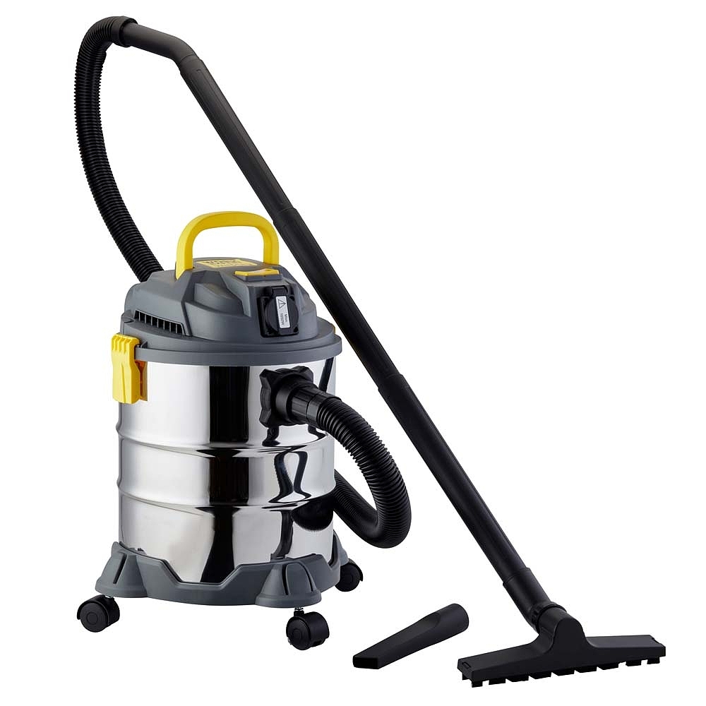 Work Expert 20L Wet and Dry Vacuum Cleaner with Plug Socket | Van Meuwen